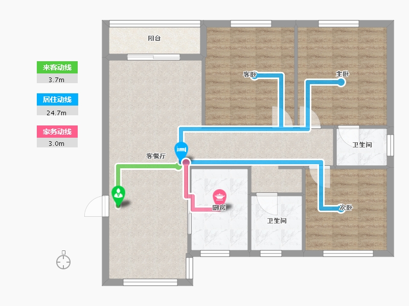 浙江省-台州市-章嘉苑-87.00-户型库-动静线