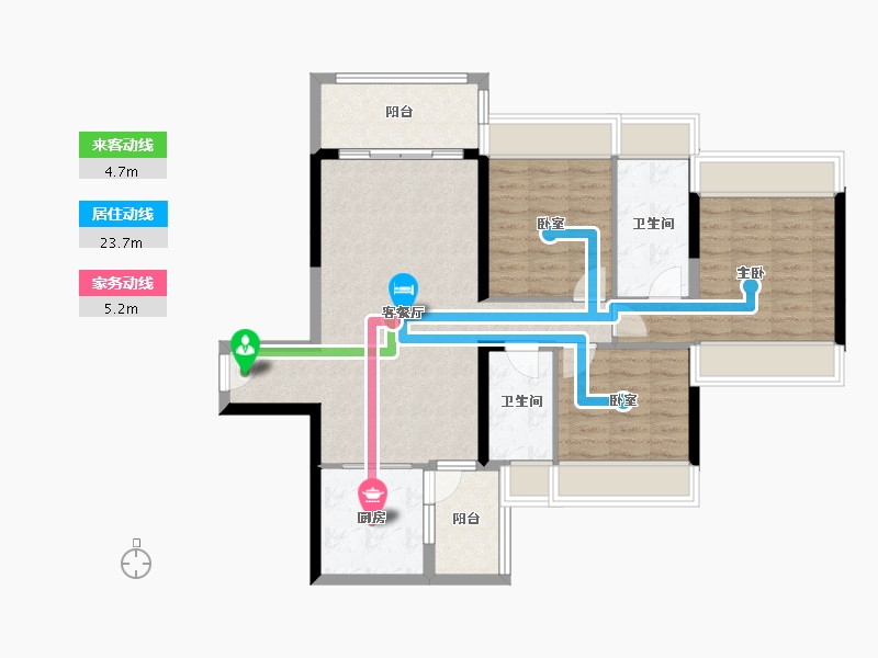 广东省-湛江市-致尚学府世家-90.88-户型库-动静线