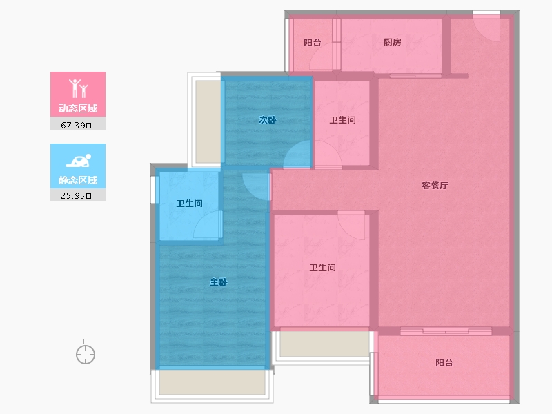 广东省-湛江市-湛江招商国际邮轮城-83.21-户型库-动静分区