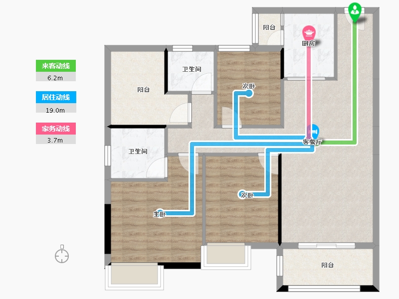 广东省-湛江市-凯悦华府-89.93-户型库-动静线