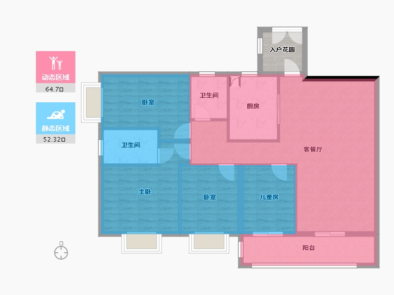 广西壮族自治区-南宁市-医科大旧改-116.00-户型库-动静分区