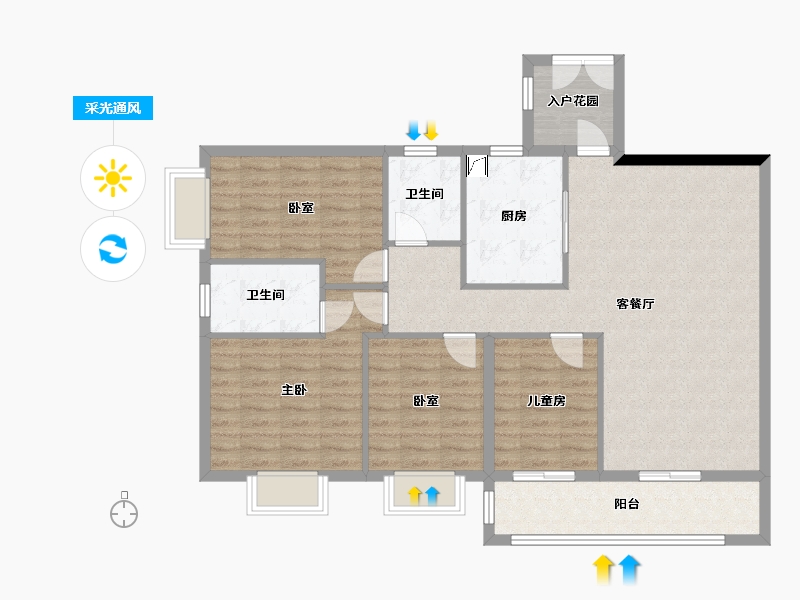 广西壮族自治区-南宁市-医科大旧改-116.00-户型库-采光通风