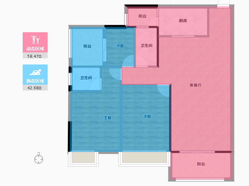 广东省-湛江市-凯悦华府-92.38-户型库-动静分区