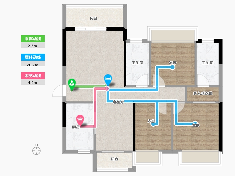 广东省-湛江市-凯悦华府-79.24-户型库-动静线