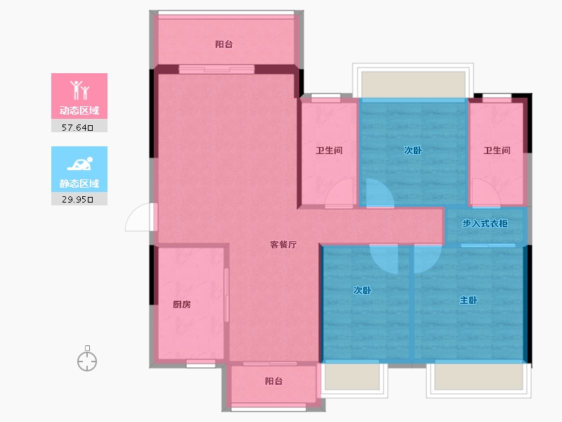 广东省-湛江市-凯悦华府-79.24-户型库-动静分区