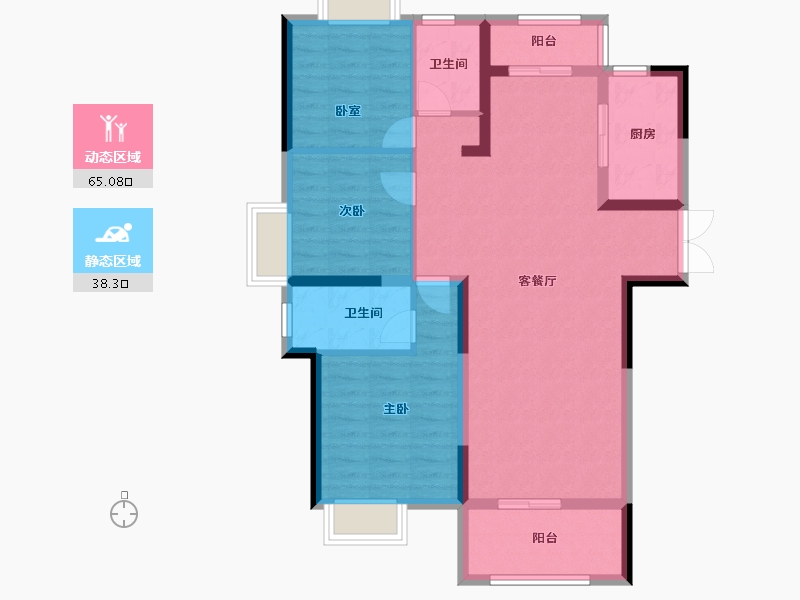 湖北省-宜昌市-建投时代印-92.61-户型库-动静分区