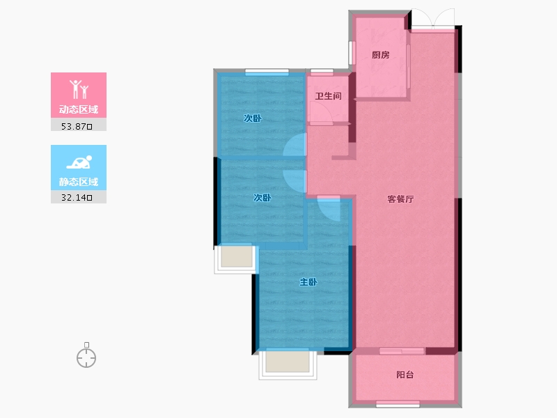 湖北省-宜昌市-建投时代印-77.08-户型库-动静分区