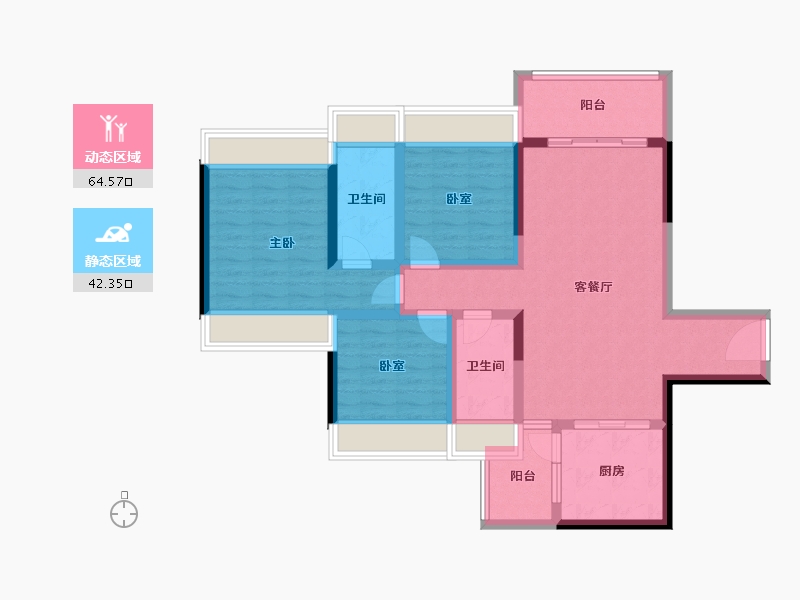 广东省-湛江市-致尚学府世家-94.31-户型库-动静分区