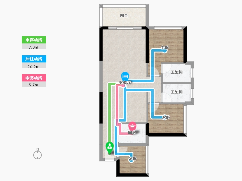 广东省-湛江市-钰海豪庭-72.04-户型库-动静线