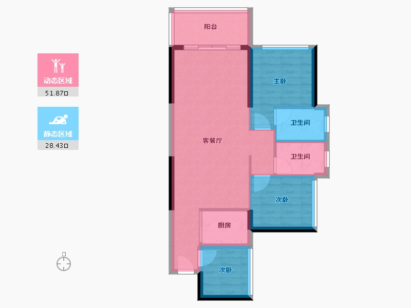 广东省-湛江市-钰海豪庭-72.04-户型库-动静分区