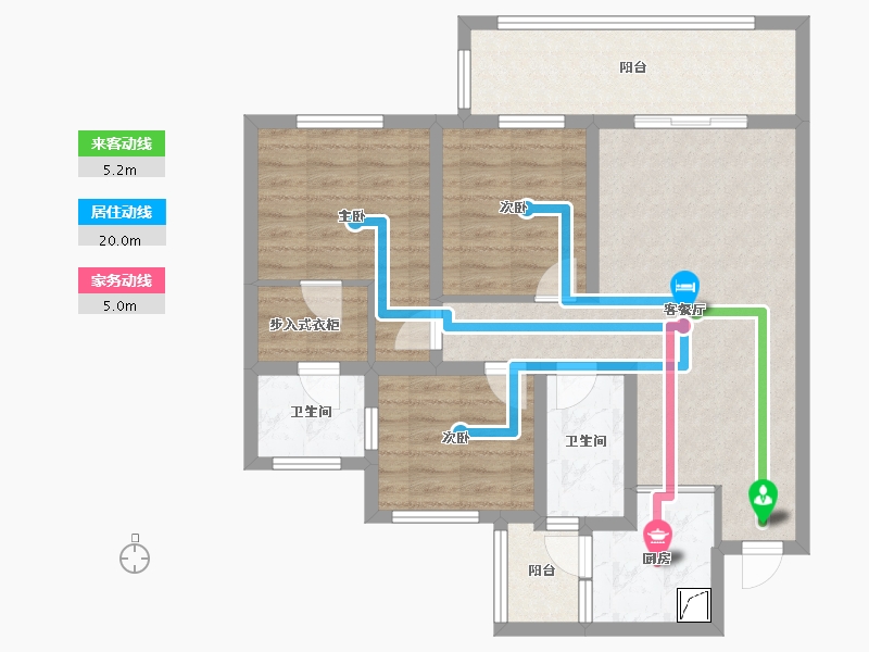 四川省-宜宾市-北辰天骄-71.52-户型库-动静线