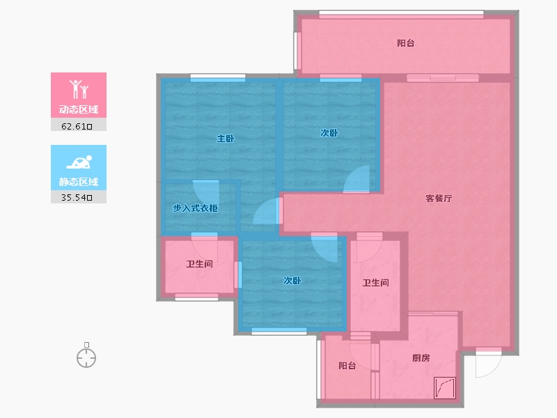 四川省-宜宾市-北辰天骄-71.52-户型库-动静分区