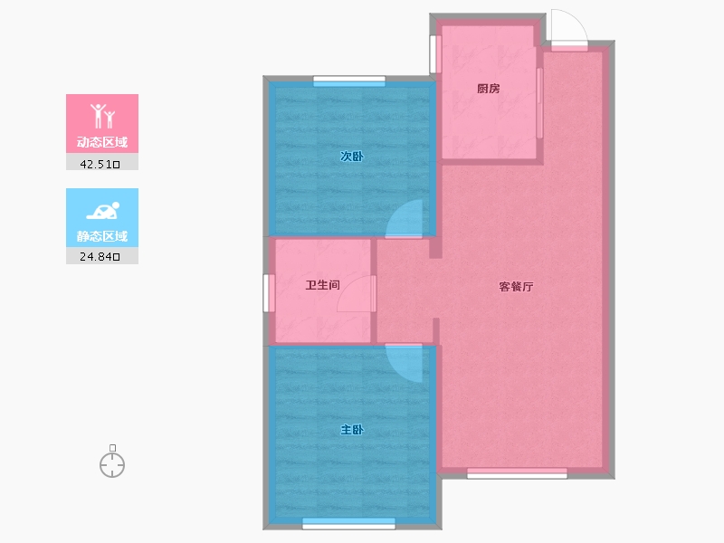 黑龙江省-哈尔滨市-华南城紫荆雅院-60.00-户型库-动静分区