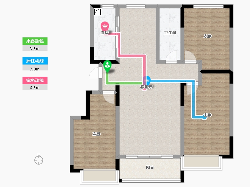 山东省-淄博市-花溪地-102.00-户型库-动静线