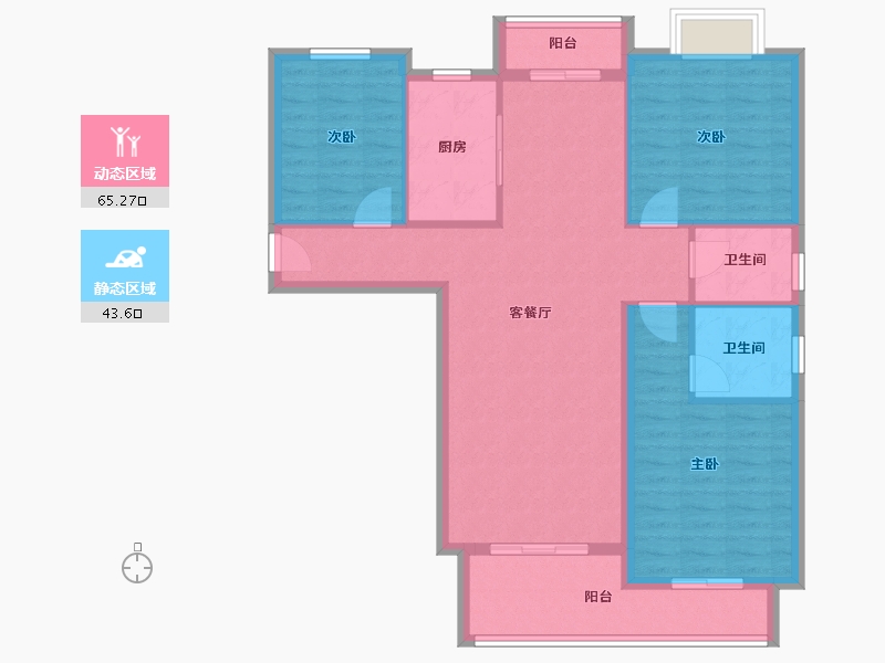 湖北省-黄冈市-滨河·智汇城-99.07-户型库-动静分区