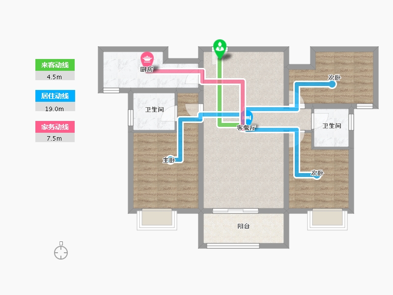 江西省-吉安市-鹭洲学府-87.60-户型库-动静线