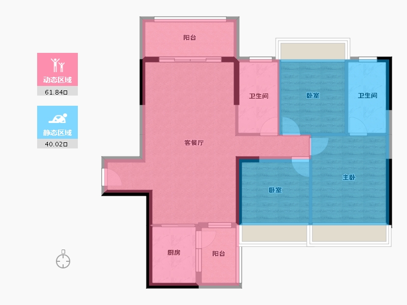 广东省-湛江市-致尚学府世家-91.56-户型库-动静分区