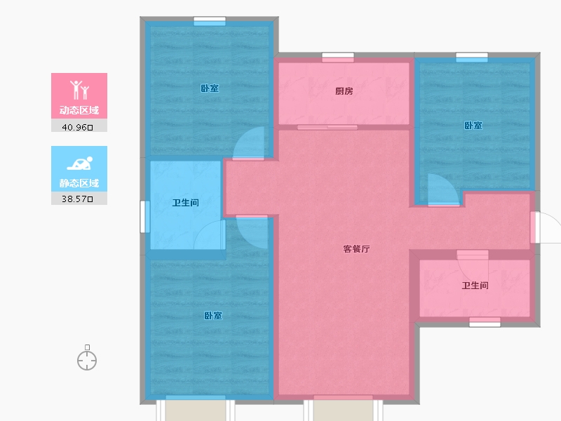 河北省-秦皇岛市-万科未来城二期-70.41-户型库-动静分区