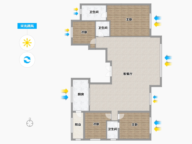 河北省-秦皇岛市-皓月天墅-189.00-户型库-采光通风