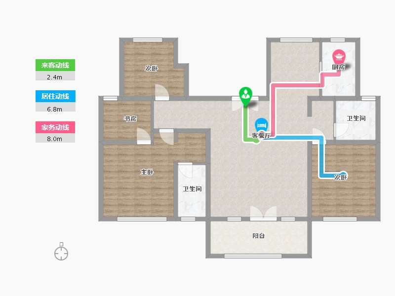 河北省-保定市-颐和雅园-132.71-户型库-动静线