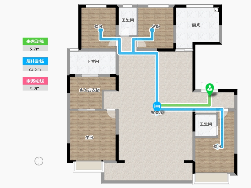 山东省-淄博市-天煜九峯-181.82-户型库-动静线