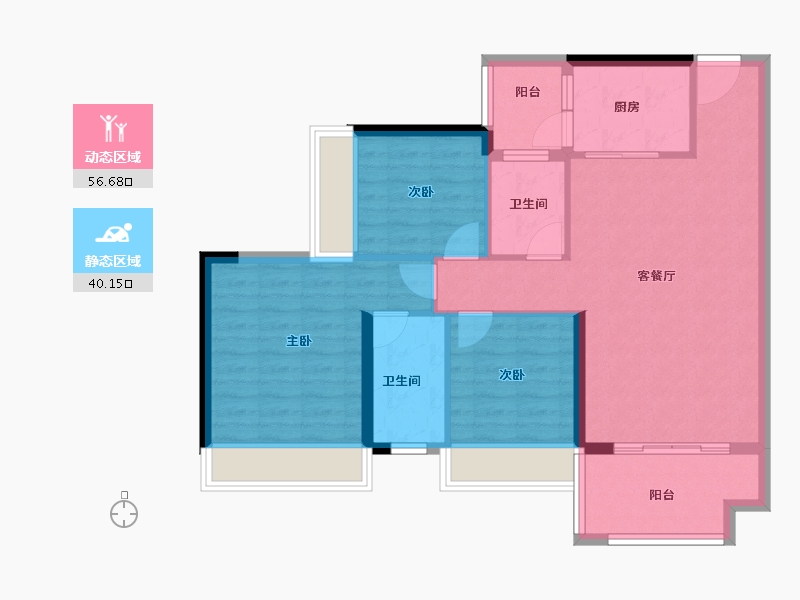 广东省-湛江市-中良时代广场-87.08-户型库-动静分区