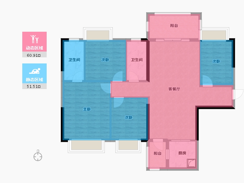 广西壮族自治区-钦州市-光大天骄御景-120.00-户型库-动静分区