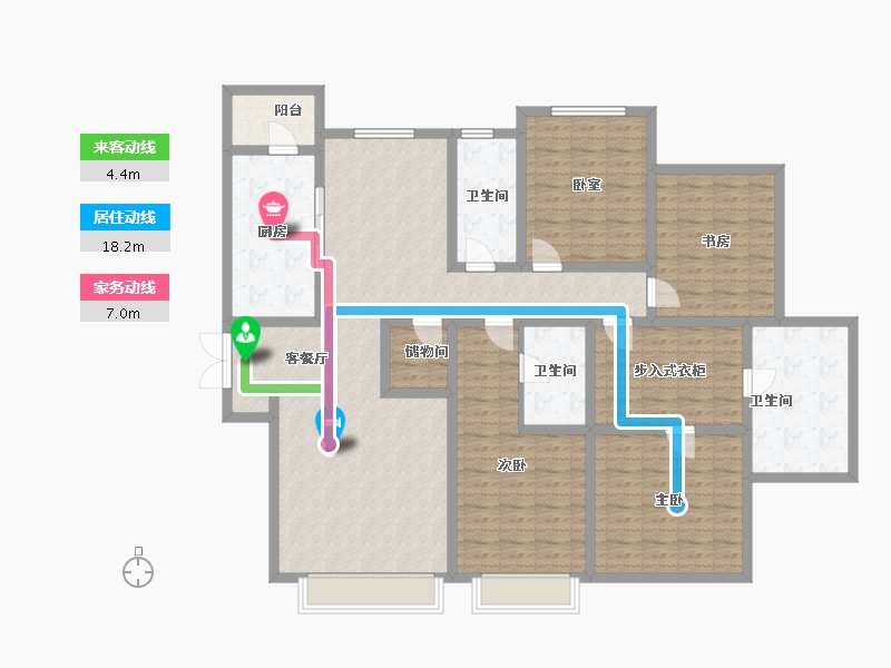 河北省-秦皇岛市-中冶玉带湾-159.19-户型库-动静线