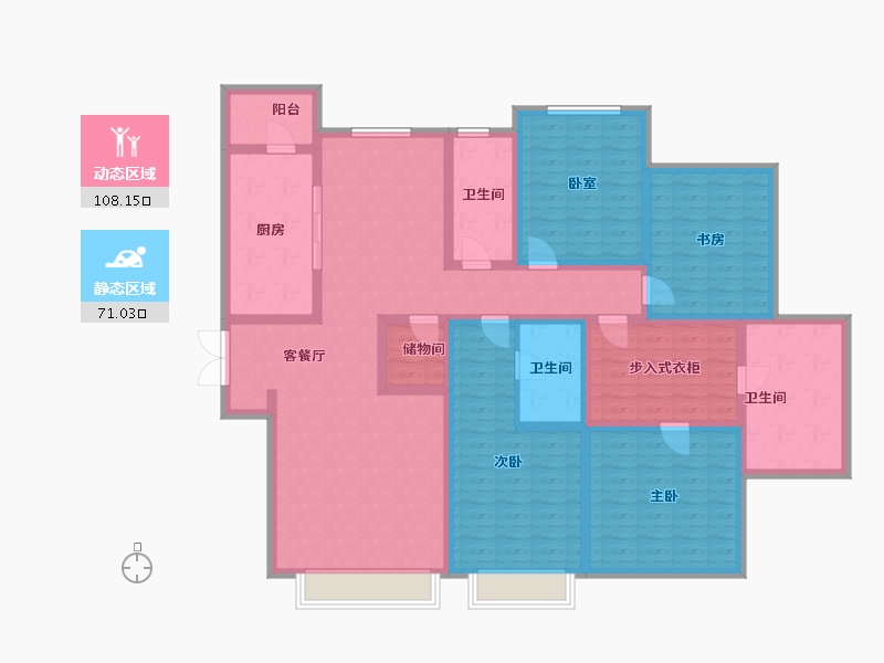 河北省-秦皇岛市-中冶玉带湾-159.19-户型库-动静分区