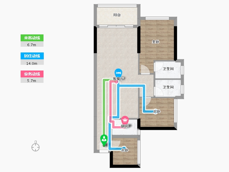 广东省-湛江市-钰海豪庭-75.69-户型库-动静线