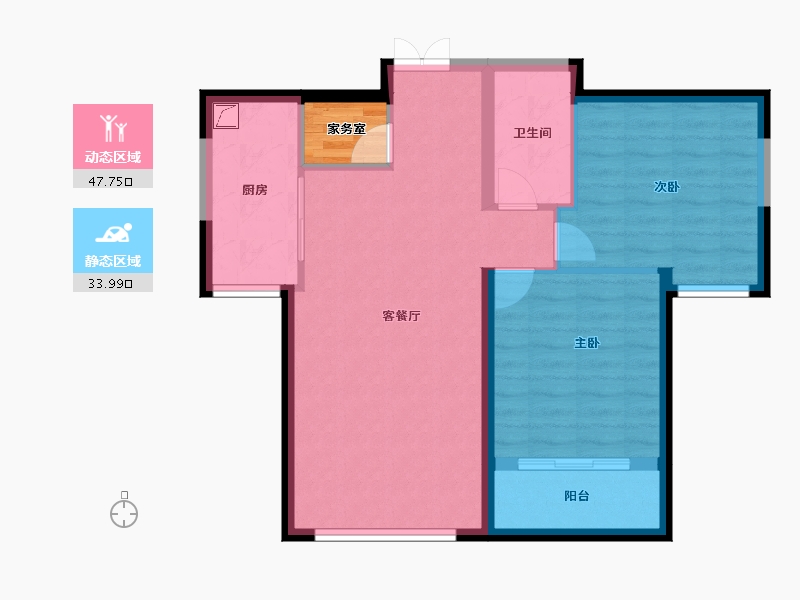 河北省-秦皇岛市-中冶玉带湾-75.90-户型库-动静分区