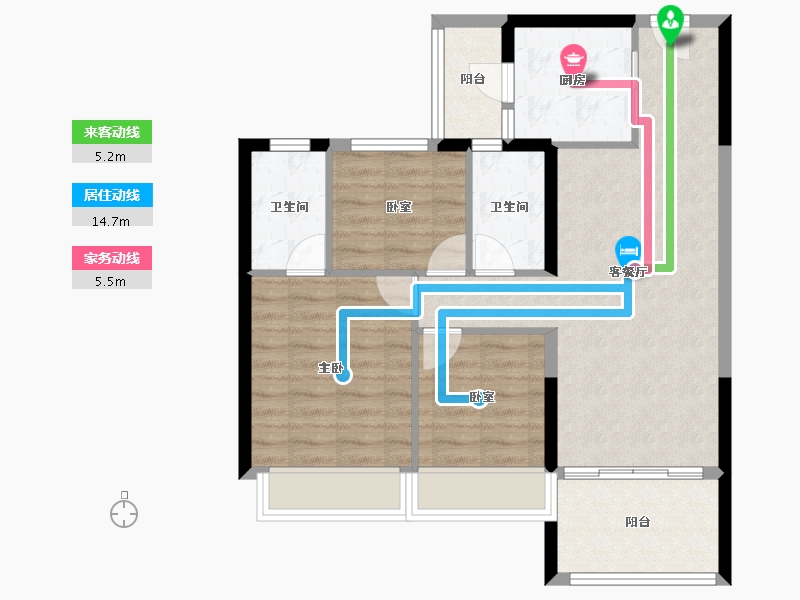 海南省-临高县-碧桂园金沙滩-77.08-户型库-动静线