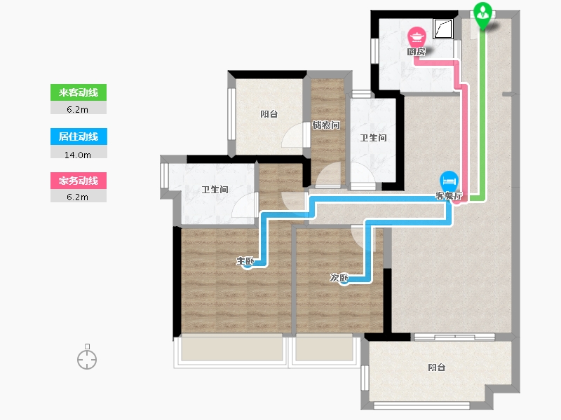 广东省-广州市-亚运城·天峯-90.00-户型库-动静线