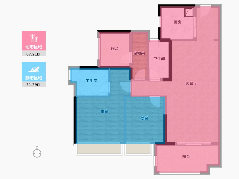 广东省-广州市-亚运城·天峯-90.00-户型库-动静分区