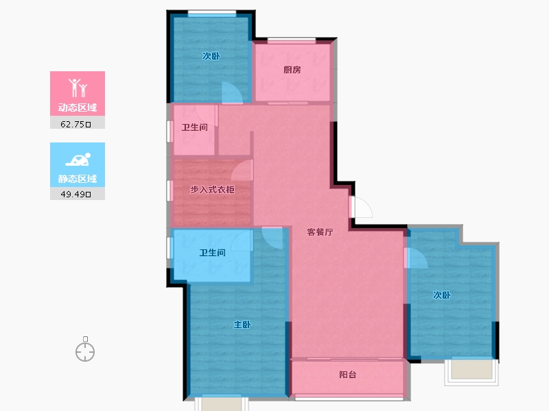 河北省-秦皇岛市-秦皇岛万达广场-101.24-户型库-动静分区