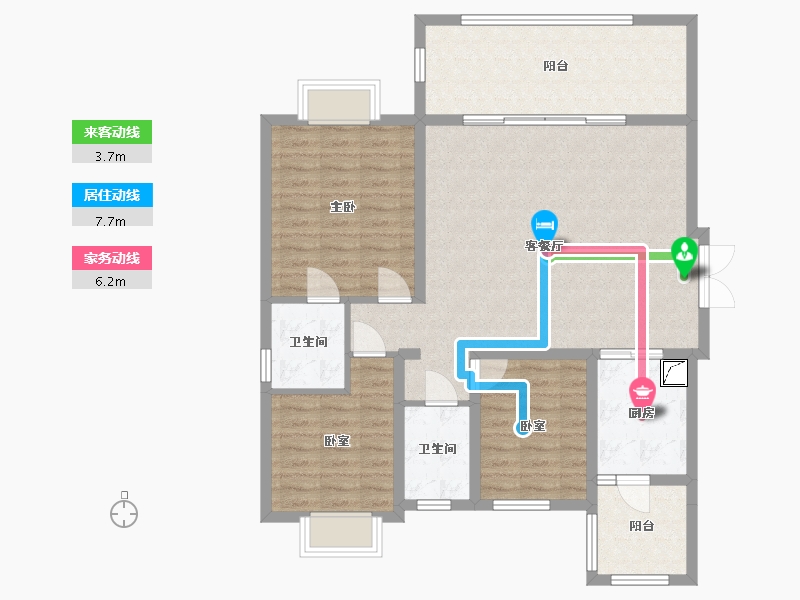 贵州省-遵义市-中国铁建·西派府-103.52-户型库-动静线