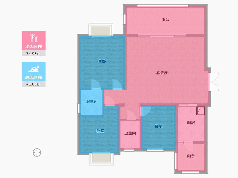 贵州省-遵义市-中国铁建·西派府-103.52-户型库-动静分区