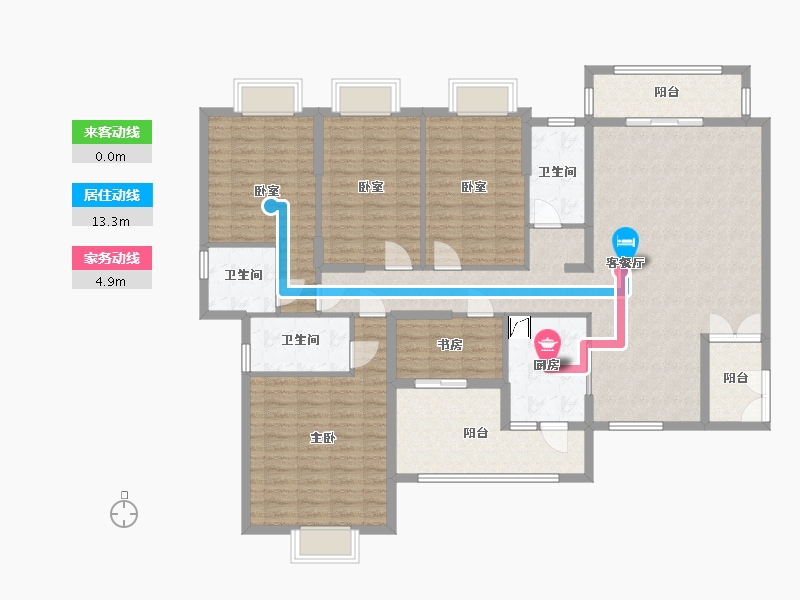 广西壮族自治区-南宁市-德泽苑-150.00-户型库-动静线