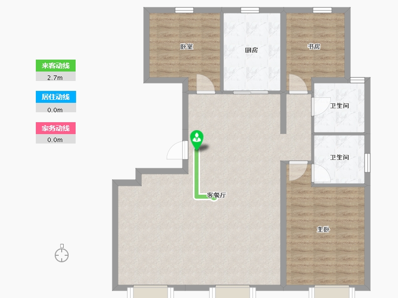 河北省-秦皇岛市-万科未来城二期-99.73-户型库-动静线