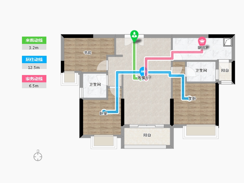 江西省-赣州市-毅德·融城-78.40-户型库-动静线