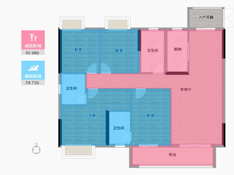 江西省-赣州市-嘉福·新天地-112.00-户型库-动静分区