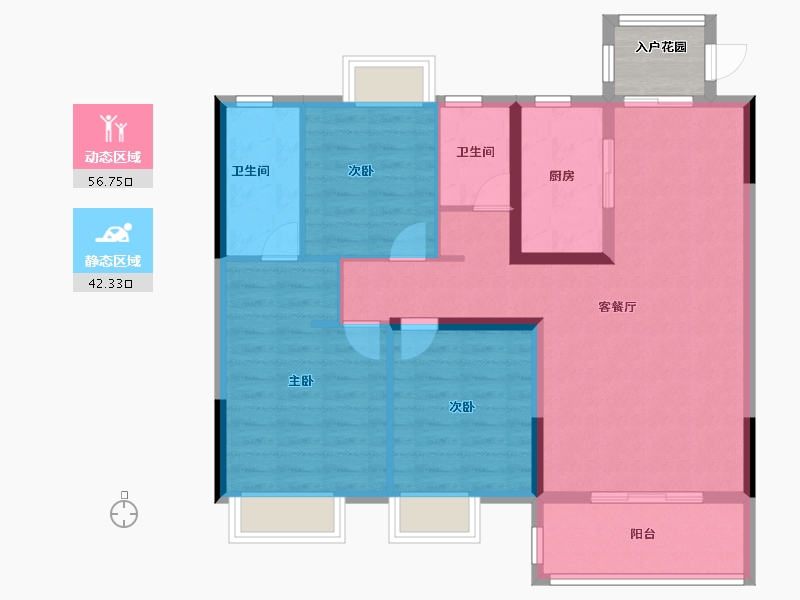 江西省-赣州市-星州润达城·璟园-92.00-户型库-动静分区