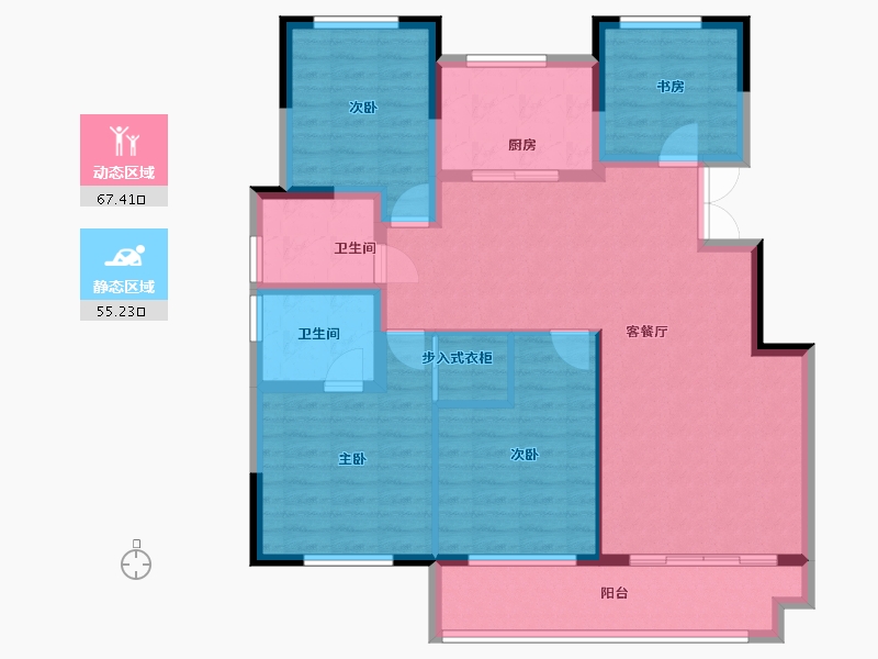 浙江省-衢州市-陶然里-110.13-户型库-动静分区