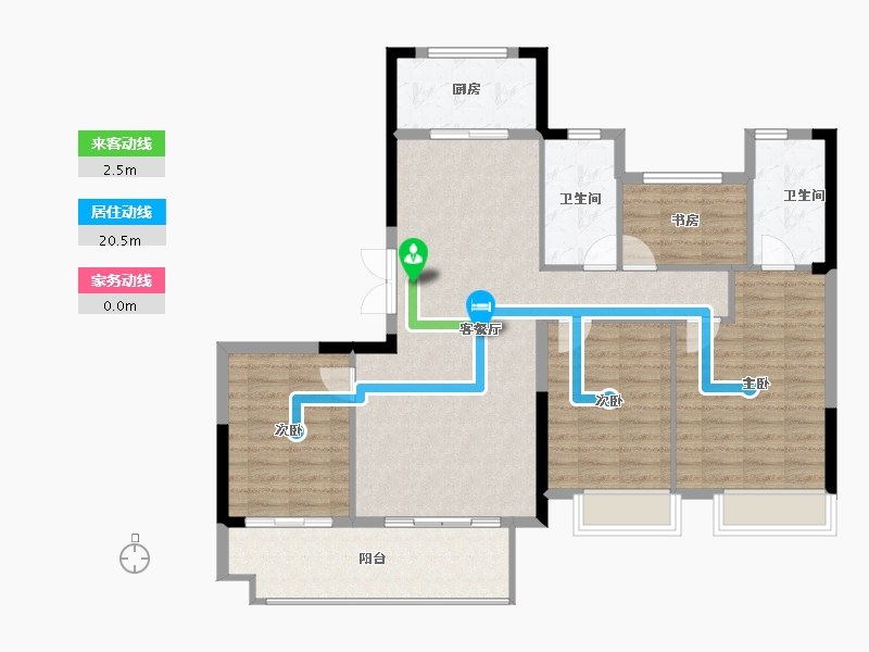 福建省-南平市-海翼文璟院-108.93-户型库-动静线