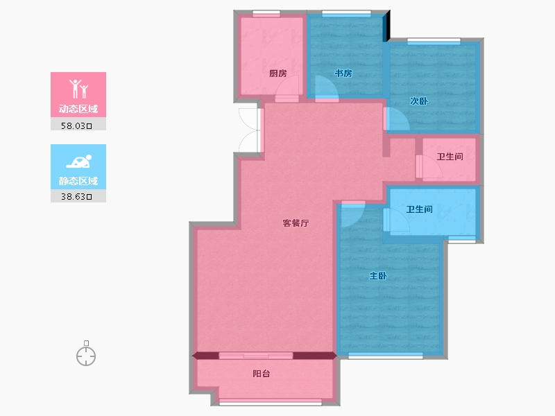 浙江省-衢州市-魁星里-85.51-户型库-动静分区