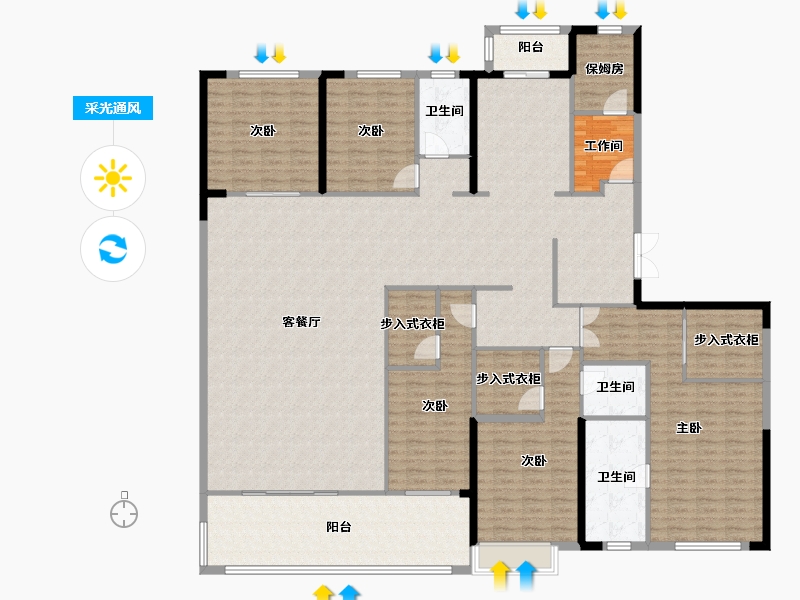 湖北省-荆州市-楚天都市·御湖—品-248.00-户型库-采光通风