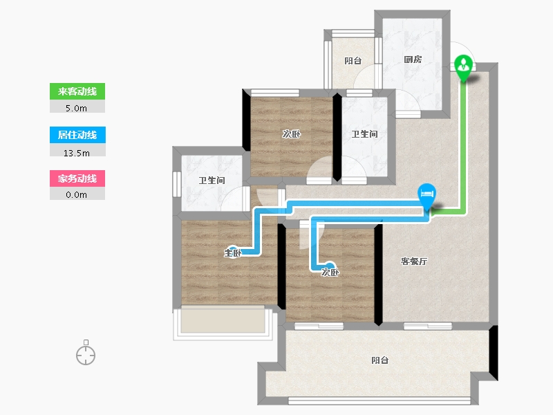 四川省-遂宁市-金宏璟悦湾-78.06-户型库-动静线