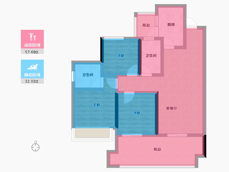 四川省-遂宁市-金宏璟悦湾-78.06-户型库-动静分区