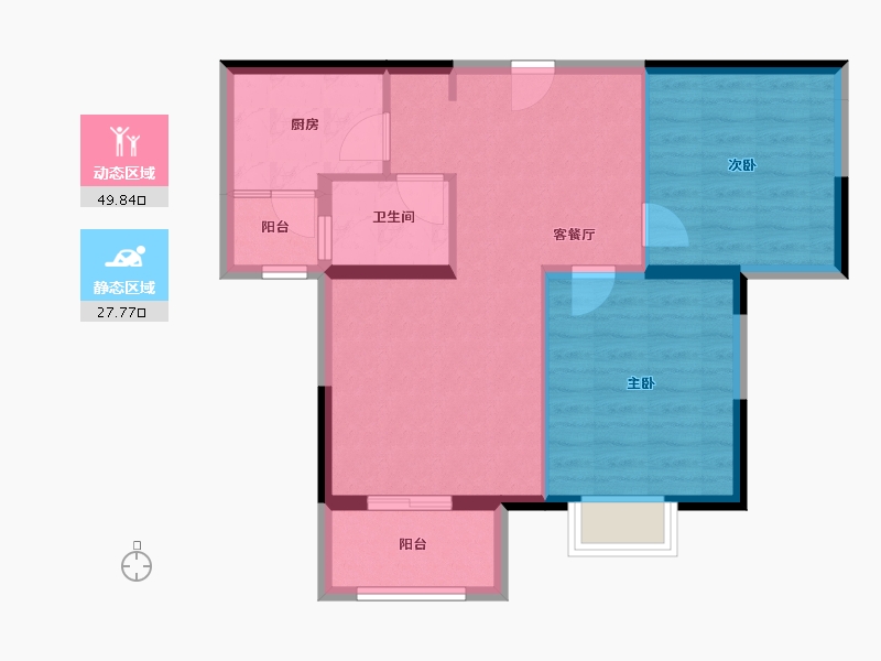 河南省-三门峡市-中航仙本那-69.60-户型库-动静分区