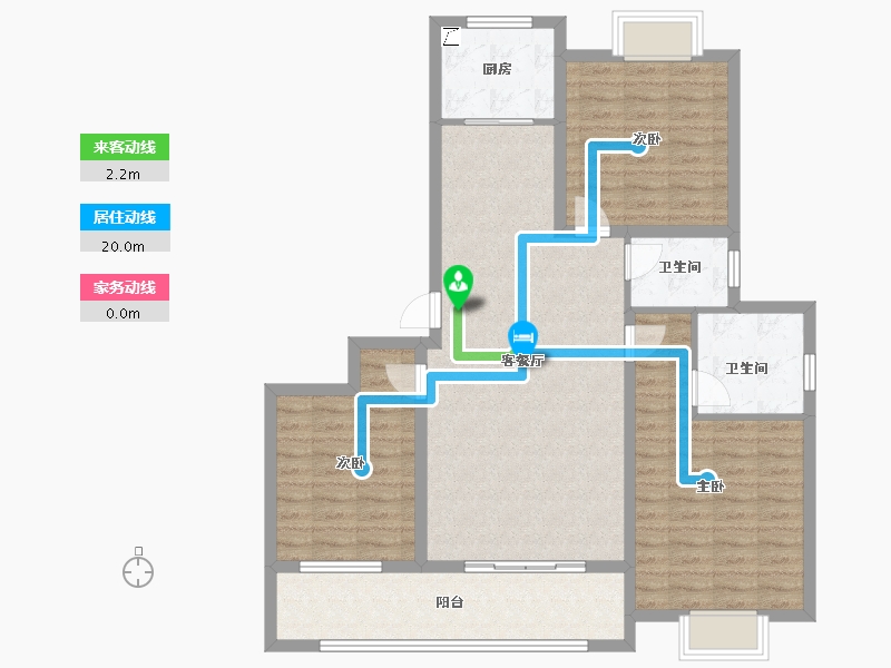 湖北省-黄冈市-长安世纪城-103.94-户型库-动静线